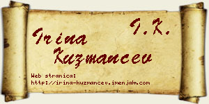 Irina Kuzmančev vizit kartica